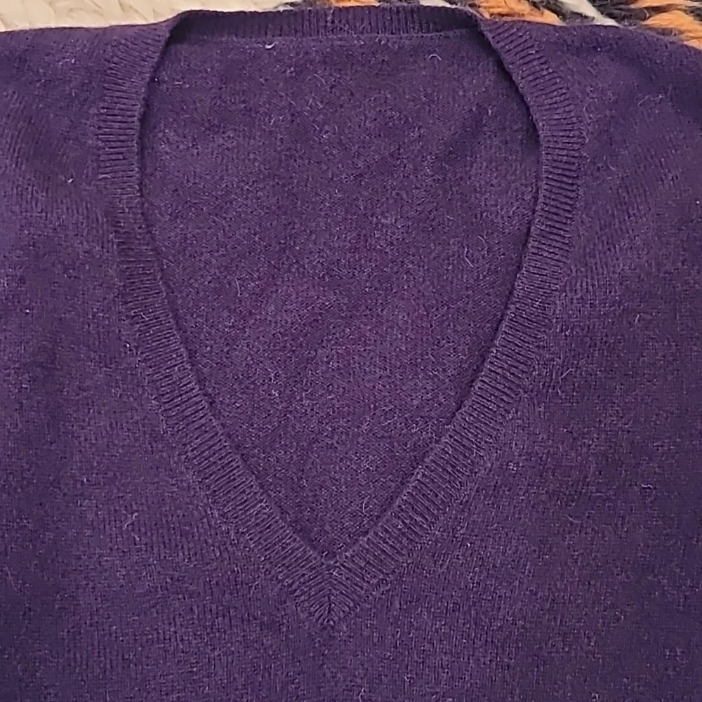 Aubergine Cashmere Sweater - Picture 2 of 6